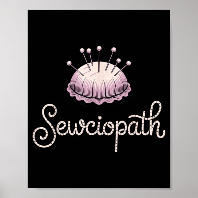 Funny Quilting Design For Men Women Sewing Sew Qui Poster (Framsidan)