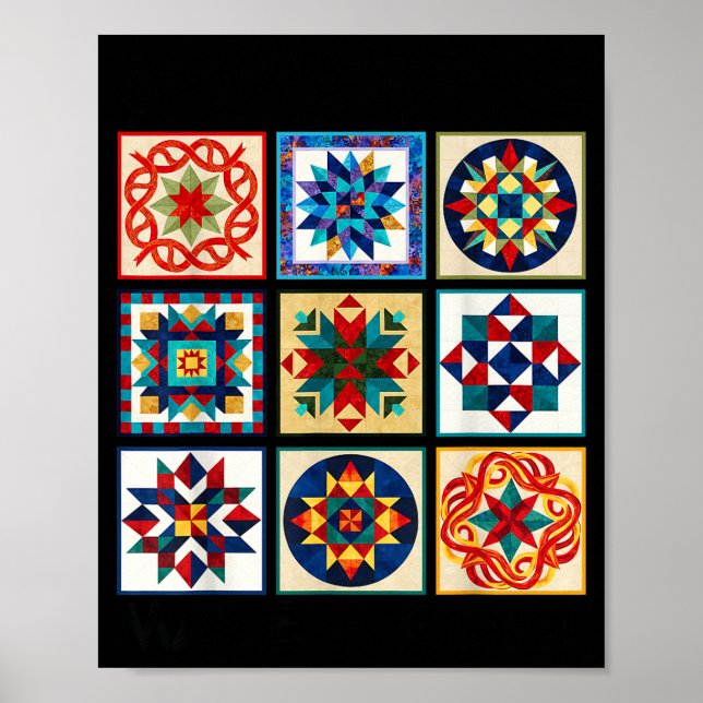 Funny Quilting Sewing Make A Quilt Patterns Quilte Poster (Framsidan)