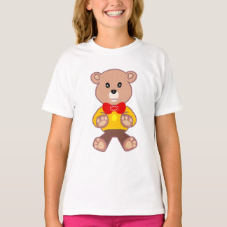 Funny Quirky Cute Bowtie Bear på T-Shirt