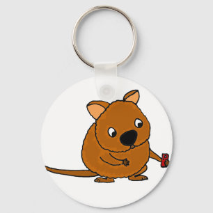 Funny Quokka Tar Selfie Nyckelring