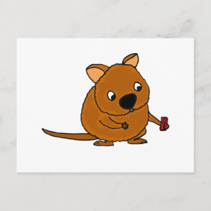 Funny Quokka Tar Selfie Vykort