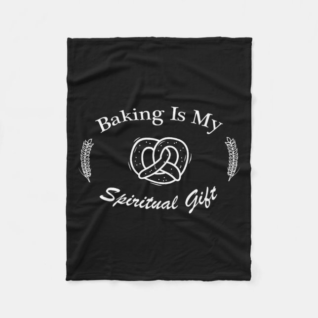 Funny Quote Baking Is My Sritual Gift For Pastry L Fleecefilt (Framsidan)