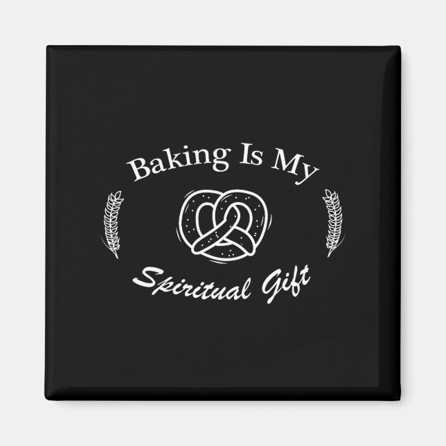 Funny Quote Baking Is My Sritual Gift For Pastry L Magnet (Framsidan)