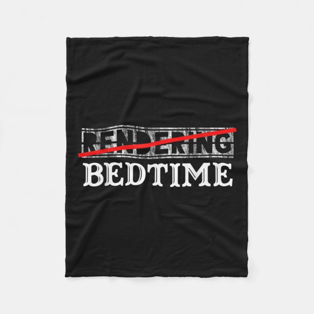 Funny Quote Bedtime Graphic Gift Fleecefilt (Framsidan)