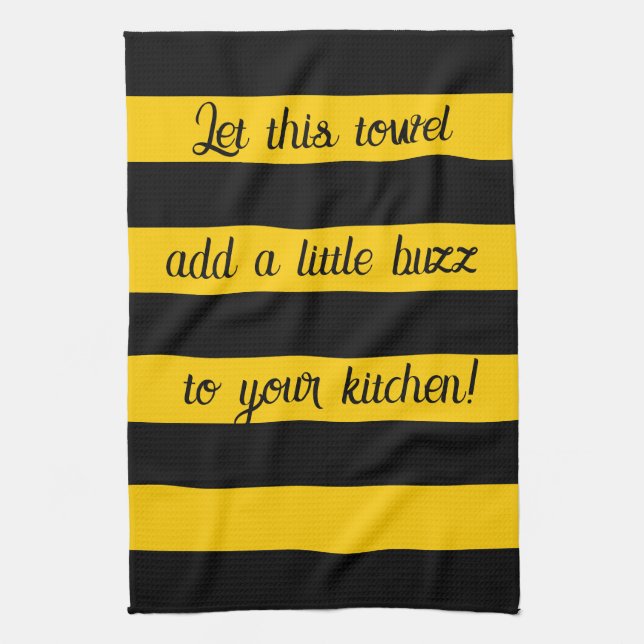 Funny Quote Bees Classic Humla Rand Kökshandduk (Vertikal)