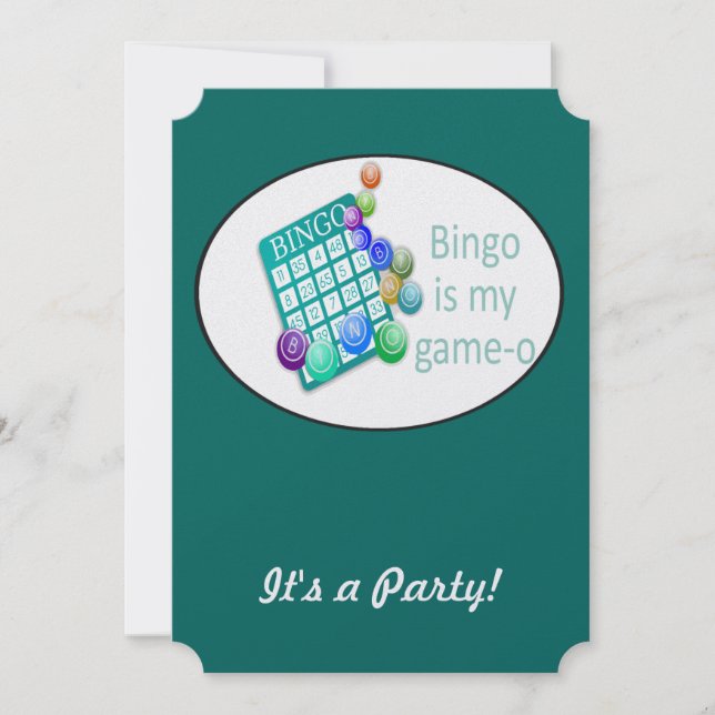 Funny Quote Bingo Theme Birthday Anpassningsbar In Inbjudningar (Framsida)