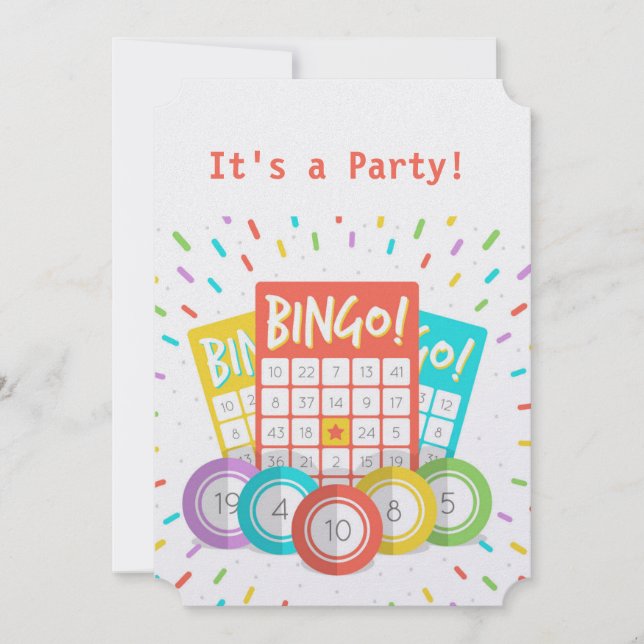 Funny Quote Bingo Theme Birthday Anpassningsbar In Inbjudningar (Framsida)
