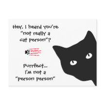 Funny Quote Black Cat-vykort