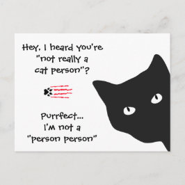Funny Quote Black Cat-vykort Vykort