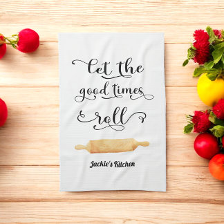 Funny Quote Black White Baker Kökshandduk