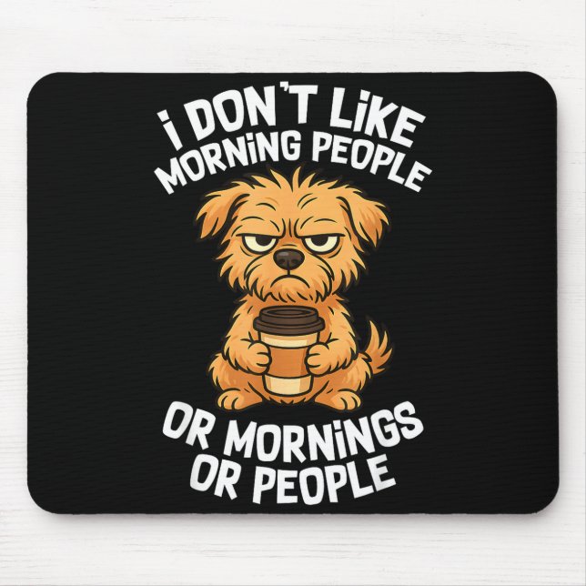 Funny Quote Coffee Sleepy Cute Dog Puppy Lover Gif Musmatta (Framsidan)