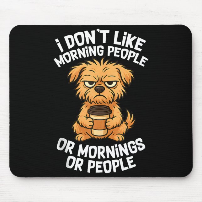 Funny Quote Coffee Sleepy Cute Dog Puppy Lover Gif Musmatta (Framsidan)