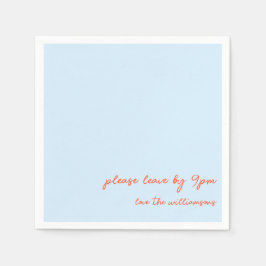 Funny Quote Early Bed Introvert Humor Custom Blue Pappersservett