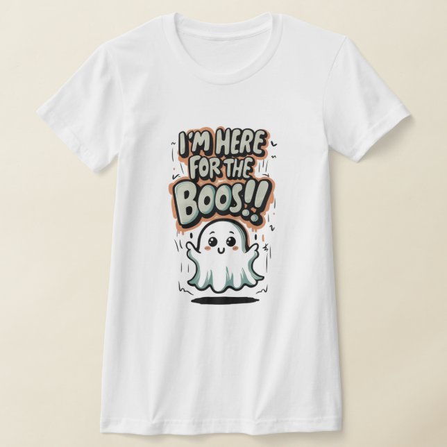 Funny Quote Ghost Halloween T-shirt (Laydown)
