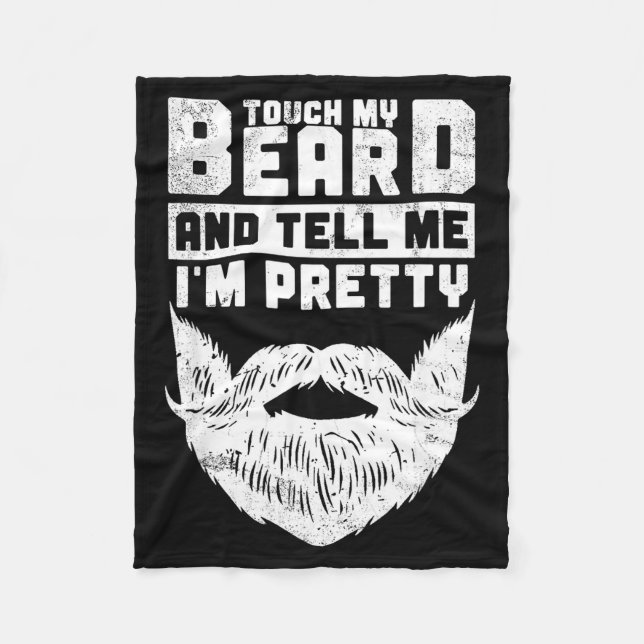 Funny Quote Gift For Bearded Men And Beard Lovers  Fleecefilt (Framsidan)