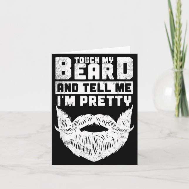 Funny Quote Gift For Bearded Men And Beard Lovers  Kort (Framsida)