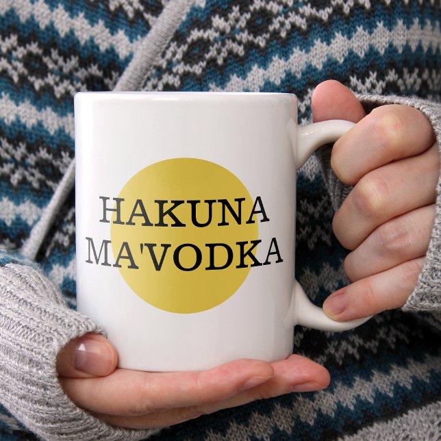 Funny Quote Hakuna Morsa'Vodka Drinking Parody Jumbo Mugg (Skapare uppladdad)