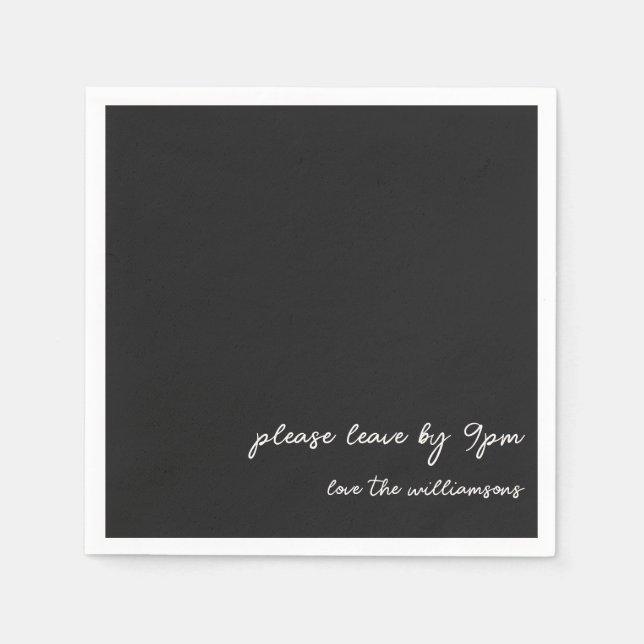 Funny Quote Introvert Humor Custom Party Black  Pappersservett (Framsidan)