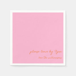 Funny Quote Introvert Humor Custom Pink Orange Pappersservett