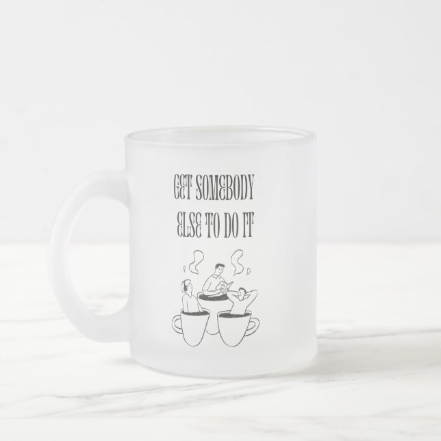 Funny Quote Mug- Frosted Glass Frostad Glasmugg (Vänster)