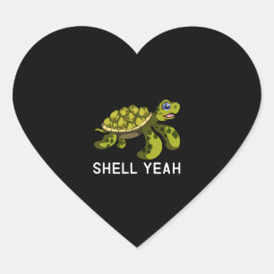 Funny Quote Pun Snäcka Ja Turtles Hjärtformat Klistermärke