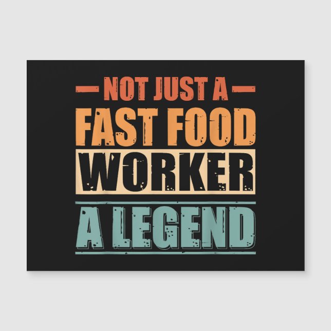Funny Quote Retro Fast Food Worker (Framsida)