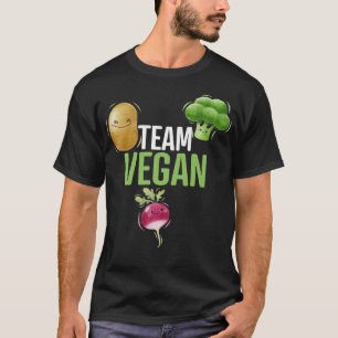 Funny Quote Team vegan Vegan Vegetarian Broccoli T Shirt