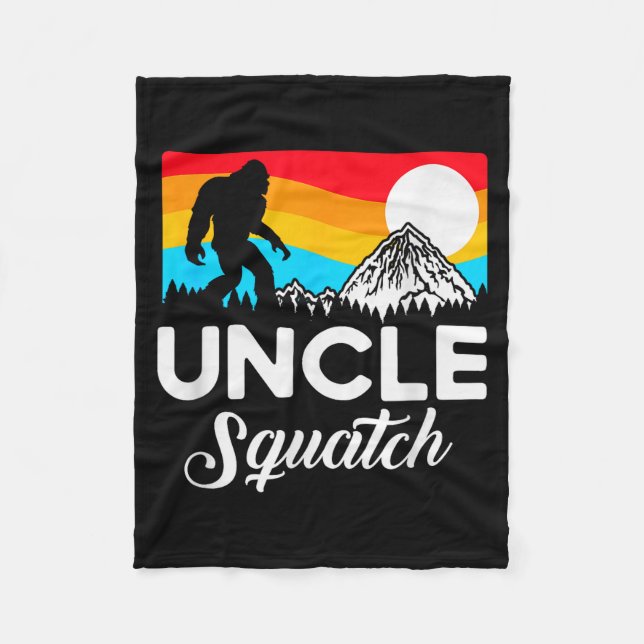 Funny Quote Uncle Bigfoot Squatch  Fleecefilt (Framsidan)