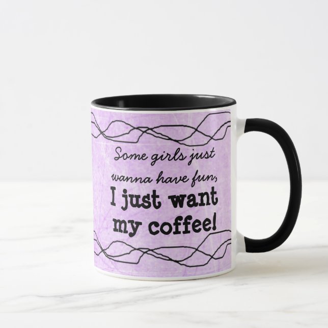 Funny Quote Women's Lila Coffee Mugg (Höger)