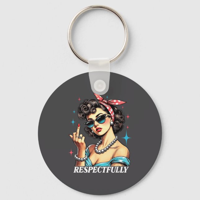 Funny Quotes About Humor Respectfully Humorous Uni Nyckelring (Framsida)