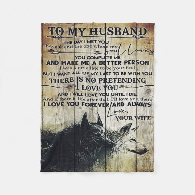 Funny Quotes To Husband | Gift For Man | Fleecefilt (Framsidan)