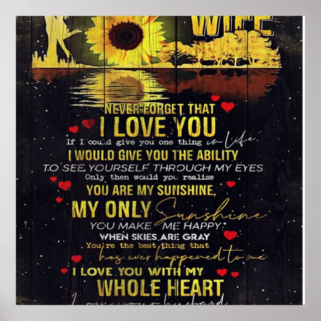 Funny Quotes To Wife | Present For Your Wife | Poster (Framsidan)