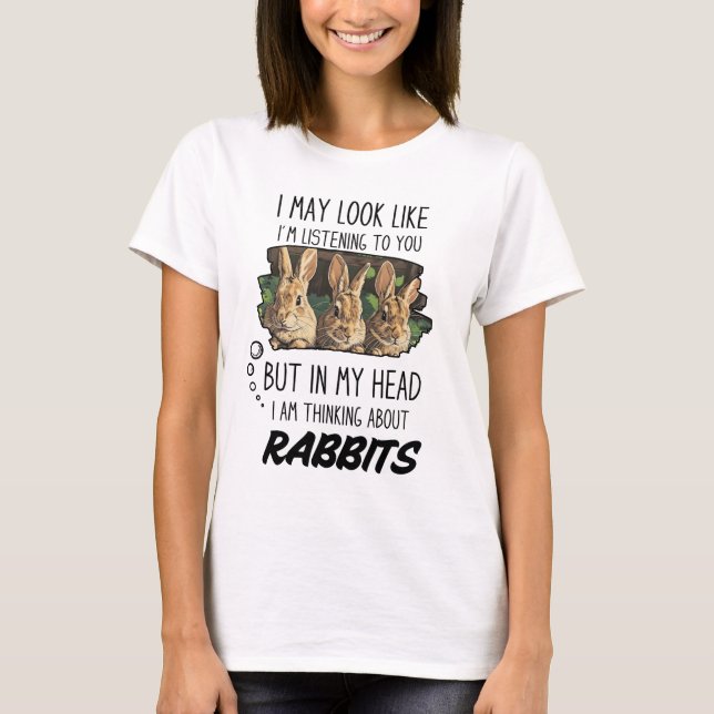 Funny Rabbit Älskare T Shirt (Framsida)