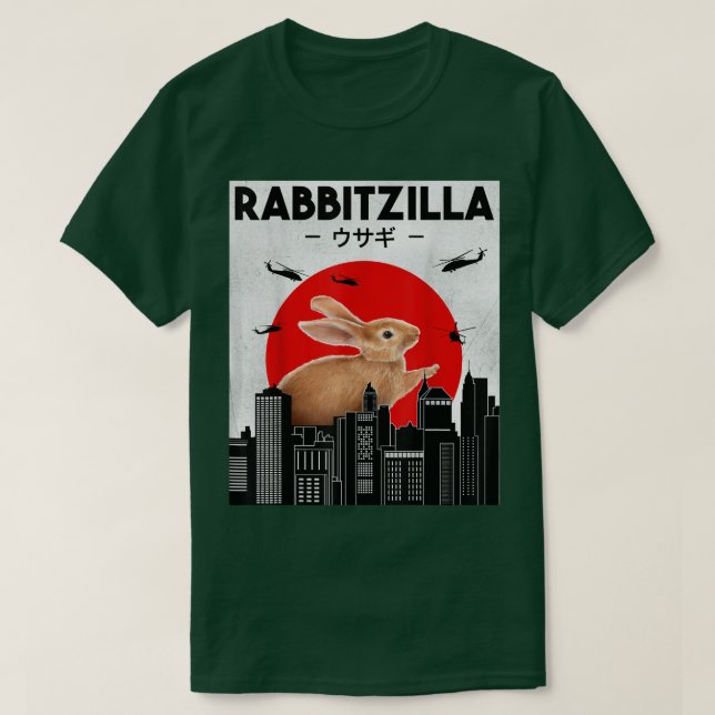 Funny Rabbit T, Bunny Rabbit T, Rabbit Zilla T Shirt (Design framsida)