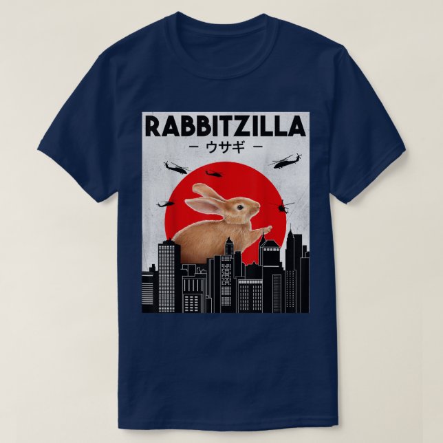 Funny Rabbit T, Bunny Rabbit T, Rabbitzilla 576  T Shirt (Design framsida)