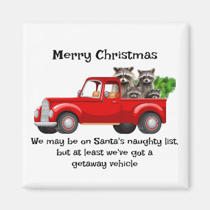 Funny Raccoon Animal jul Magnet