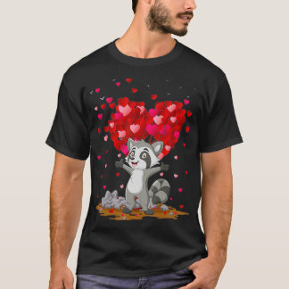 Funny Raccoon Animal Lover Raccoon Valentine's Day T Shirt