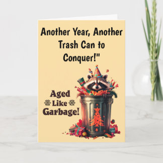 Funny Raccoon Birthday Hälsning Design Kort