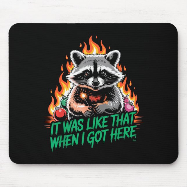 Funny Raccoon Christmas Trash Panda Xmas  Musmatta (Framsidan)