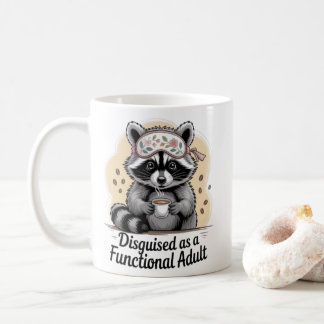 Funny Raccoon Coffee Mug Disguised as a Functional Kaffemugg