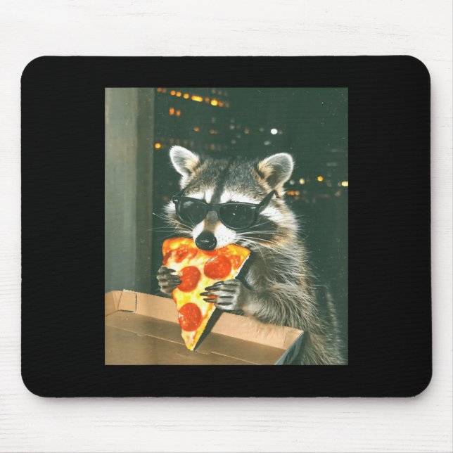 Funny Raccoon Eating Zza Animal Meme Men Women Kid Musmatta (Framsidan)