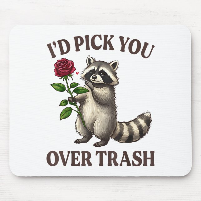 Funny Raccoon I’d Ck You Over Trash Valentines Day Musmatta (Framsidan)