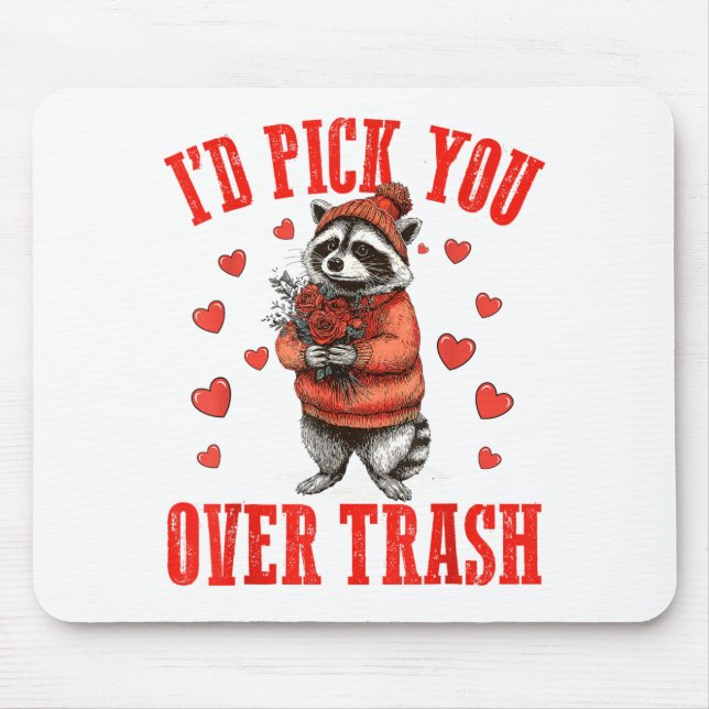 Funny Raccoon I’d Ck You Over Trash Valentines Day Musmatta (Framsidan)