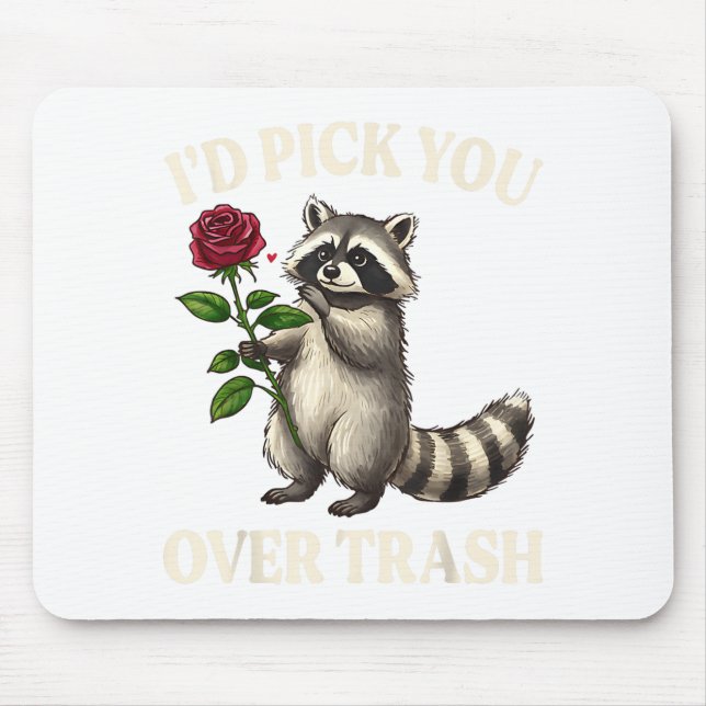 Funny Raccoon I’d Ck You Over Trash Valentines Day Musmatta (Framsidan)