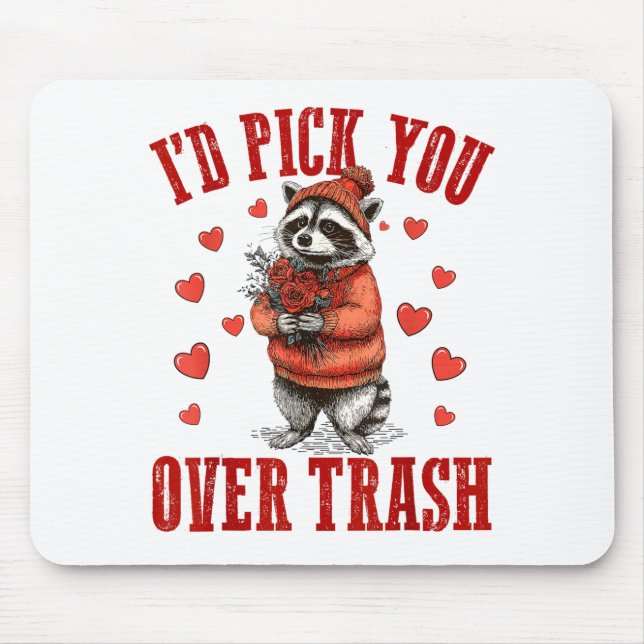 Funny Raccoon I’d Ck You Over Trash Valentines Day Musmatta (Framsidan)