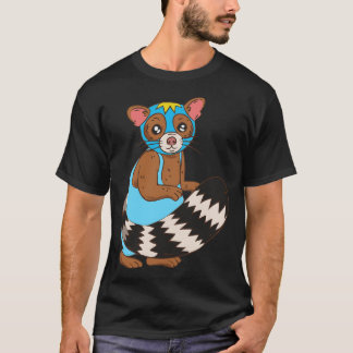 Funny Raccoon Luchador Wrestler T Shirt