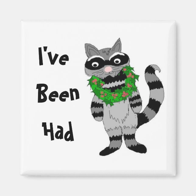 Funny Raccoon Magnet (Framsidan)