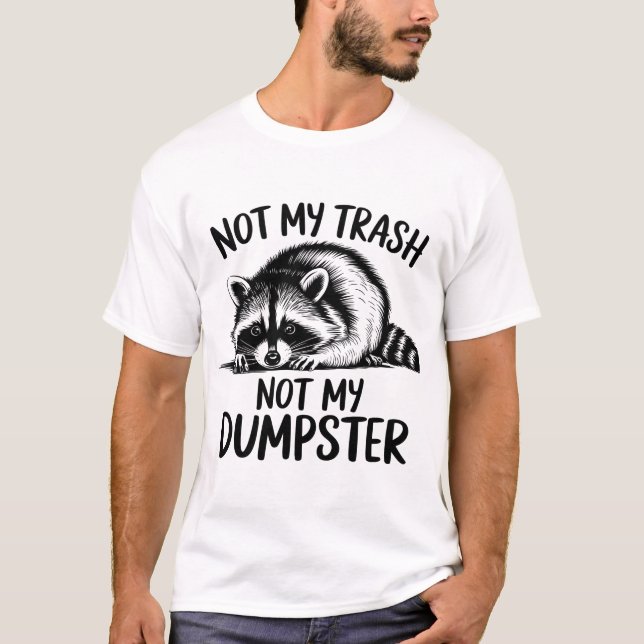Funny Raccoon Meme Shirt Design T (Framsida)