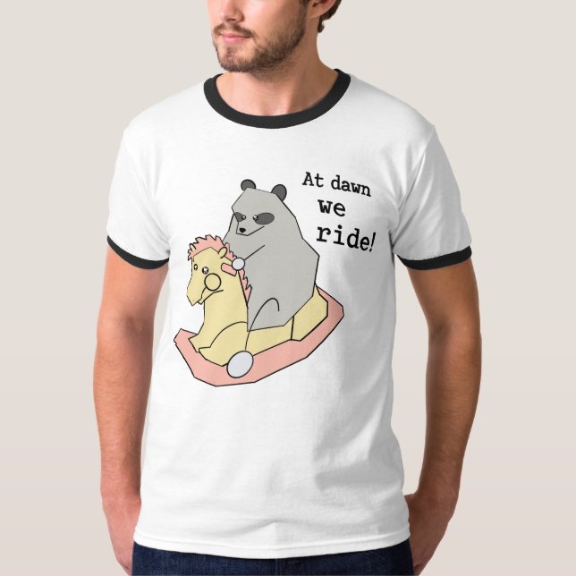Funny Raccoon Meme T Shirt (Framsida)