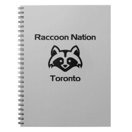 Funny Raccoon Nation Toronto Light-Monotone Anteckningsbok